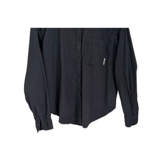 The Shirt Rochelle Behrens Shirt Button-down Black Cotton Front Pocket - Picture 3 of 7